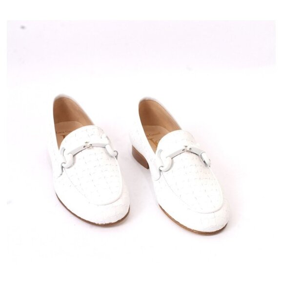 Luca Grossi 542 White Leather Classic Penny loafer Flat Shoe - Picture 2 of 8